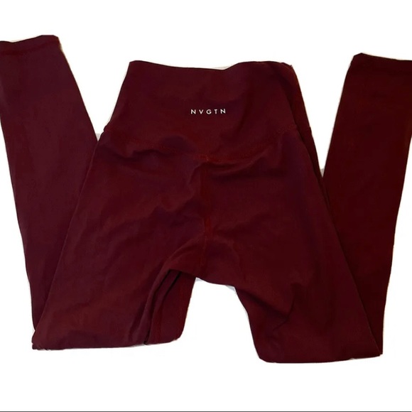 Rare NVGTN Seamless Leggings Burgundy Size Small - Picture 1 of 7